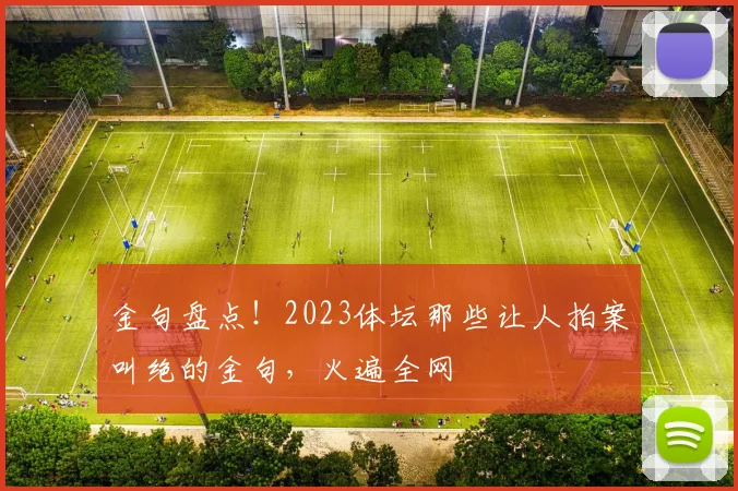 金句盘点！2023体坛那些让人拍案叫绝的金句，火遍全网